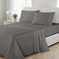 thumbnail image 2 of Elegant Comfort 4-Piece Microfiber Bed Sheet Set, Full, Gray - Deep Pocket, 2 of 10