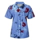 thumbnail image 4 of Camisas de verano para mujer, blusas de manga corta con cuello de solapa y botones con estampado de flores OAVQHLG3B Store lin121212, 4 of 5