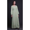thumbnail image 3 of Bimba Robe Maxi d'Été Décontractée pour Femmes en Georgette Mousse à Imprimé Floral d'Anémone et de Fleurs Bleu Lavande, Taille Élastique Longue - X-Grand, 3 of 5