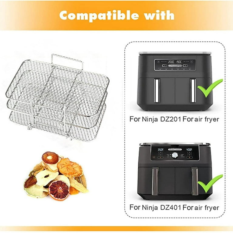 Sunfry Dual Air Fryer Accessories, 10Pcs Double Basket Air Fryer