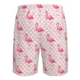 thumbnail image 6 of Naloa Cute Flamingo with Heart Men's Beach Shorts, Surfing shorts, Swim trunks, Quick Dry Swim Trunks for Surfing Beach Fun - XX-Large, 6 of 9