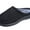 Black, variant on Pupeez Boy's Terry Two Tone Durable and Cozy Slide Slipper -kid sizes 13 to 5 -style #9464