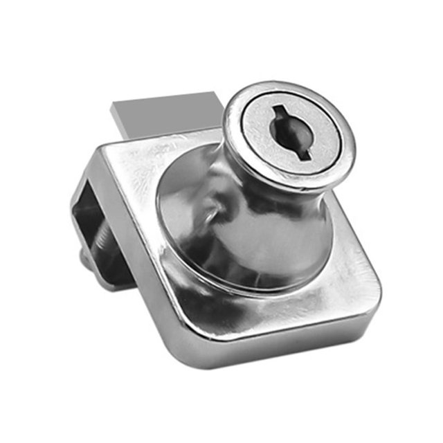 Caja fuerte de aleación de zinc para puerta de vitrina sin orificios para cerradura de vidrio (01) 5 piezas