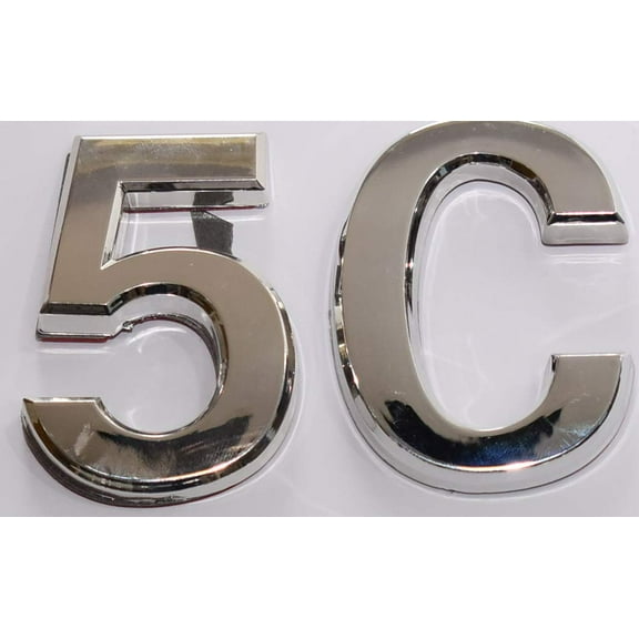 Apartment Number 5C Sign/Mailbox Number Sign, Door Number Sign. (Silver,3D, Size 2.75 x 1.75, Comes with Double Sided Tape)- The Maple line