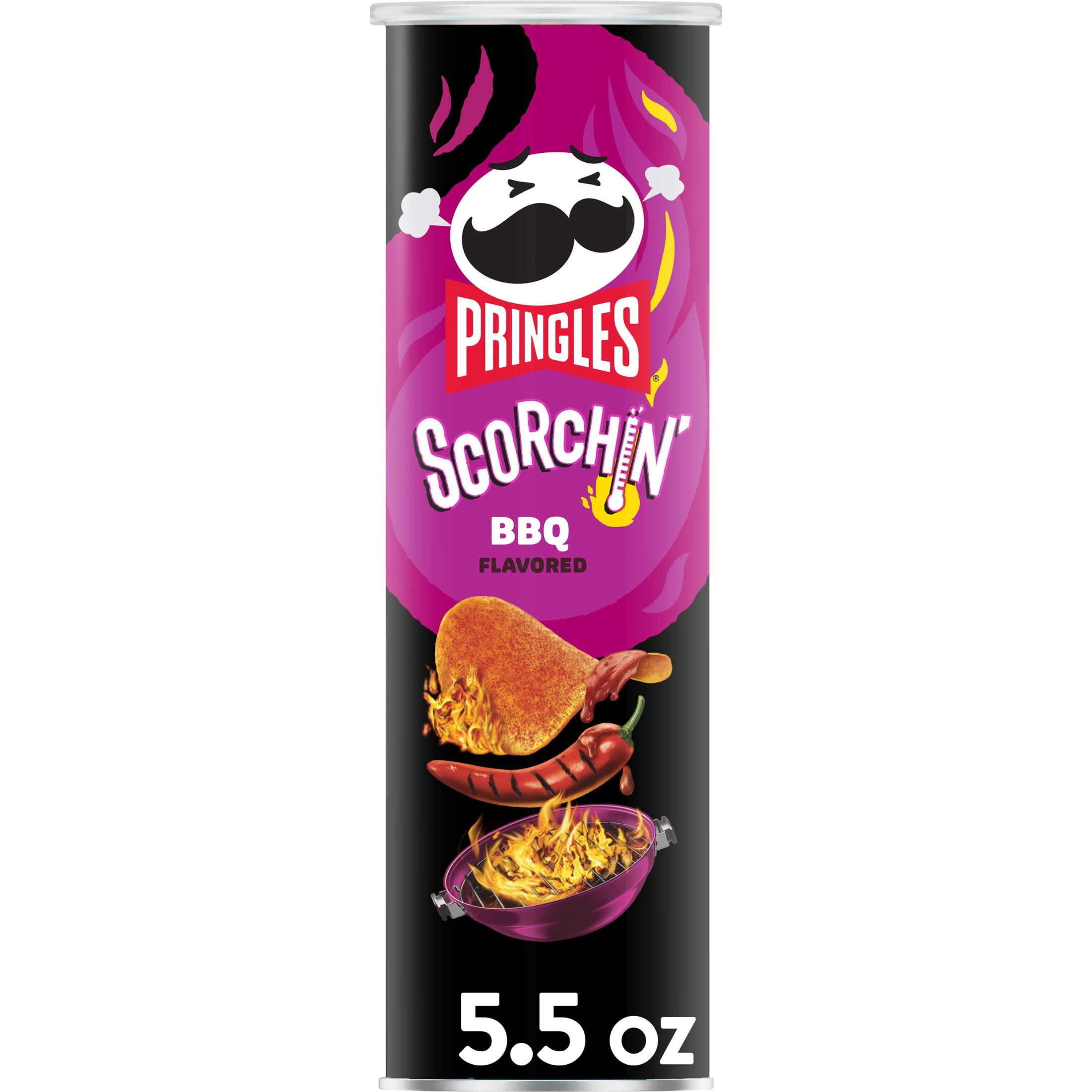 Pringles Scorchin' BBQ Potato Crisps Chips, 5.5 oz - Walmart.com