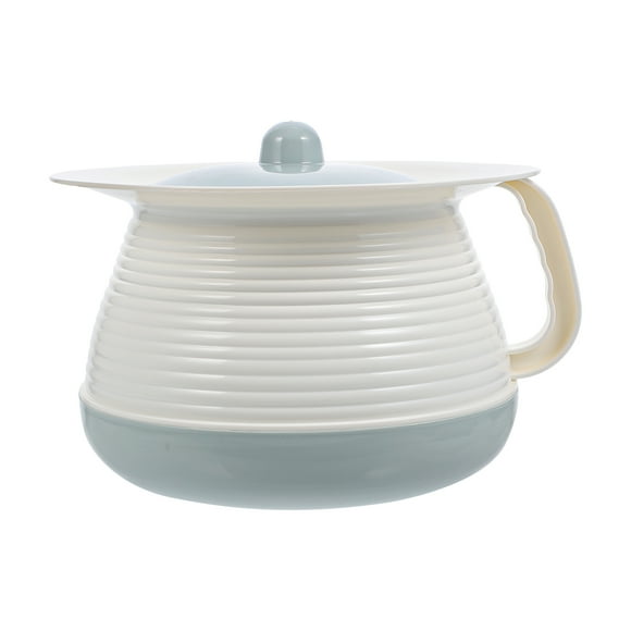 1 Set Plastic Spittoon with Lid Portable Chamber Pot Covered Night Urinal for Home Hospital