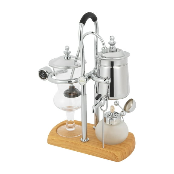 Wildnix Siphon Coffee Maker with Alcohol Lamp, Antique Style, Stable Base, Plastic Filter for Rich Flavor, 37Qt Large Capacity, Ideal for Home or Office Brewing