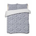 thumbnail image 2 of Quilts Twin Size, Navy Blue Floral Soft Comforter Bedding Set for Bed, Vintage Art Flowers Pattern Lightweight Quilted Bedspread with Pillow Cover(2 Pieces) for All Season, 68x86 Inch, 2 of 6