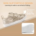 thumbnail image 5 of STQ KIDS Wide Toe Box Toddler Shoes Barefoot First Walk Sneaker Gold Size T8, 5 of 8