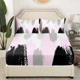 thumbnail image 3 of Erosebridal Futuristic Stripe Bed Sheets Set Full Size, Abstract Geometry Bed Sheets Full, Modern Fashion Decor, 3 of 7