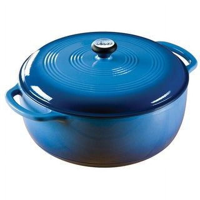 Lodge® 6 qt Blue Enameled Cast Iron Dutch Oven
