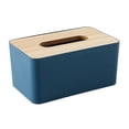 thumbnail image 1 of Caja de pañuelos multifunción, dispensador rectangular de pañuelos faciales para comedor, cocina, tocador de dormitorio y decoración del hogar, azul, 1 of 5