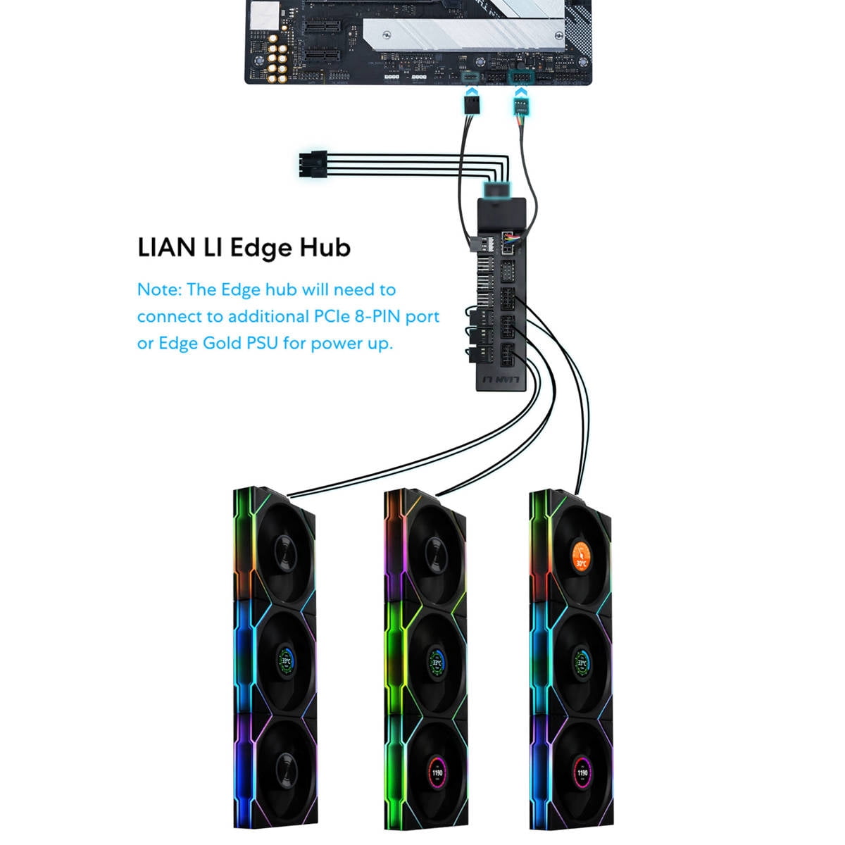 Lian-Li UNI FAN TL Wireless 120mm ARGB Case Fan with Controller