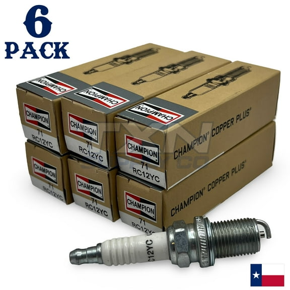 Champion 71 RC12YC Copper Plus Spark Plug - 6 Pack -  RC12YC 71G 71