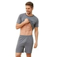 thumbnail image 3 of Men's casual home wear - comfortable summer short-sleeved short pants set, 3 of 4