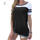 thumbnail image 1 of Camiseta de Manga Corta Jumpingount Mujer Bloques de Colores Negro S, 1 of 5