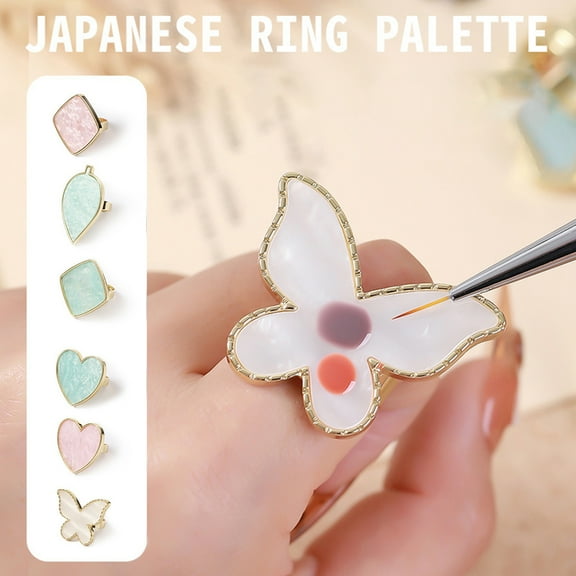 opvise Nail Polish Palette High Durability Compact Size Burr Free Leaf-Shaped Nail Gel Polish Palette Display Board Nail Supplies