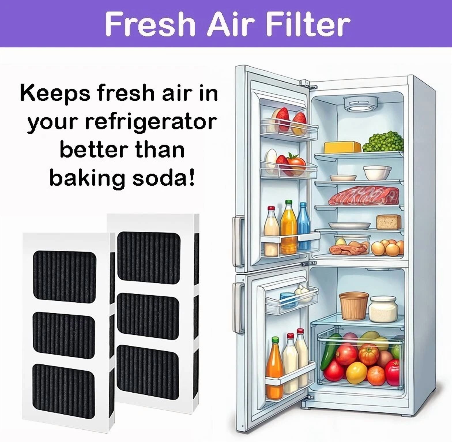 2X Fridge Paultra 2 Air Filter For Frigidaire Electrolux Fghn2868Tp0 Fghn2868Tp2