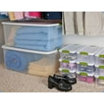 thumbnail image 4 of 6027948 LATCH STORAGE BOX 106QT Sterilite 13 in. H X 18.75 in. W X 33.875 in. D Stackable Latch Storage Box (Pack of 1), 4 of 6