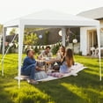 thumbnail image 2 of Gymax 10 FT X 10 FT  Canopy Tent Heavy Duty Gazebo Shelter White Outdoor, 2 of 10