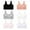 black+gray+red+purple+white+pink, variant on 3/4/6 Pack Training Bras for Girls Seamless Cami Bralettes Sports Striped Vest, 7-12Y