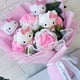 thumbnail image 5 of Hello Kitty Cartoon Plush Bouquet Anime Rose Soap Flowers Doll Home Wedding Decoration Christmas Valentine's Day Gift, 5 of 5