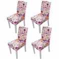 thumbnail image 1 of 4PCS Stretch Removable Washable Dining Room Chair Protector Slipcovers/Home Decor Dining Room Seat Cover Multiple Styles, 1 of 7