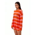 thumbnail image 2 of PRETTYGARDEN Women's Multicolor Stripe Set with Sweater and Shorts, Sizes S- XXL, 2 of 6