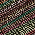 thumbnail image 5 of 10' X 14' Black Green And Gold Striped Washable Indoor Outdoor Area Rug, 5 of 5