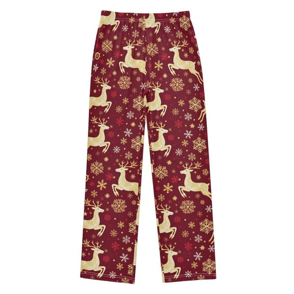 joogoo Snowflake Reindeers Pajama Pants Pj Bottoms Sleepwear Lounge L
