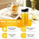 thumbnail image 4 of Piezas de Repuesto para Licuadora Ninja, 2 Tazas de 24 Oz con Tapas para Llevar, Cuchilla Extractora de 7 Aletas, para Auto IQ, 4 of 9