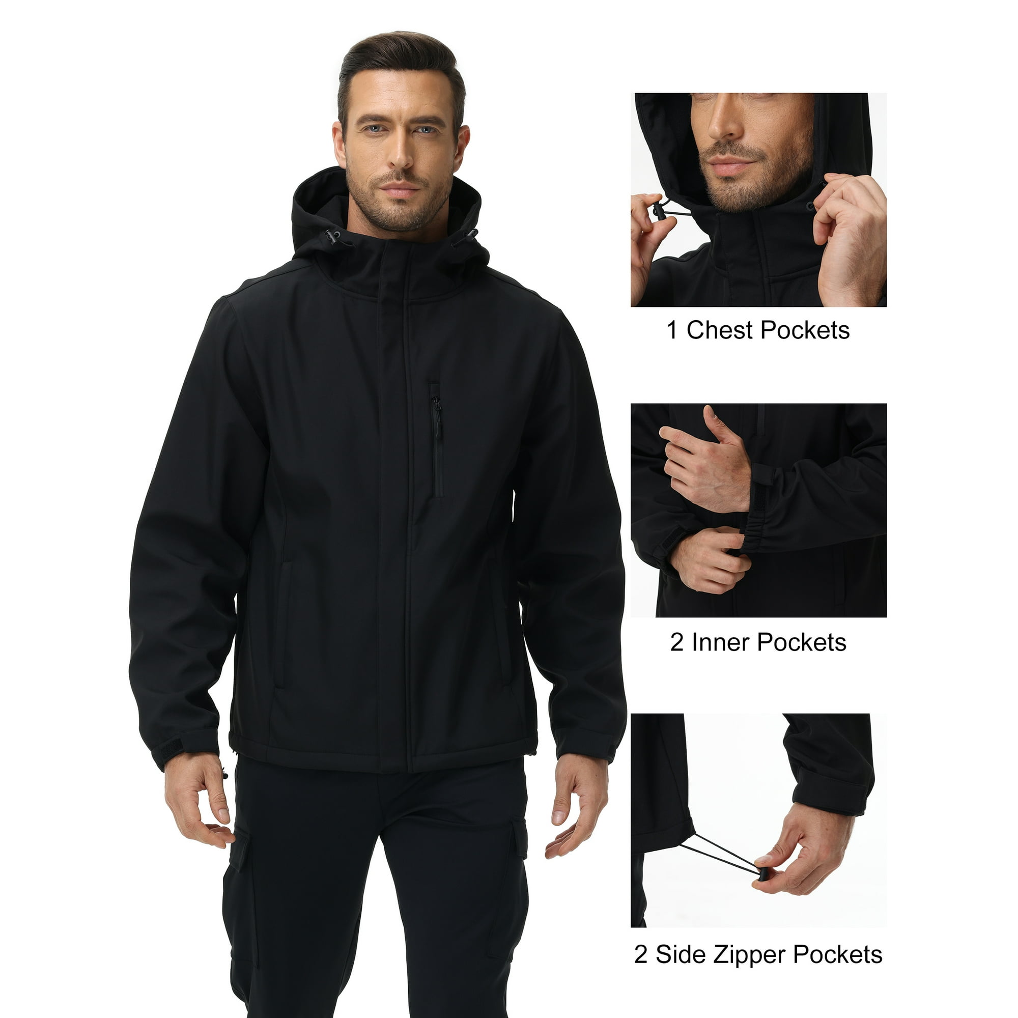 Mens Fleece Lined Softshell Jacket