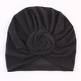 thumbnail image 3 of Sombrero de padre e hijo Turbante Con Flores Para Madre Y Bebé Conjunto De Sombrero De Copa Para Mamá Y Bebé Niño Pequeño Negro Magideal Sombrero de padre e hijo, 3 of 7