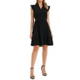 thumbnail image 1 of INSPIRE CHIC Vestido Casual Sin Mangas para Mujeres con Escote en V, Vestidos A-Line con Capas Fluidos, Atuendos de Verano 2026 L Negro, 1 of 6