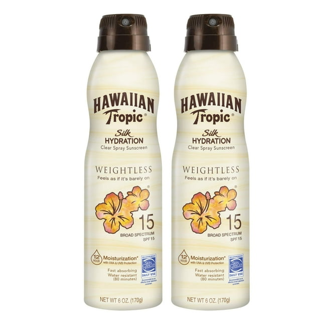 Protector solar Hawaiian Tropic Weightless Hydration SPF 15 177 ml x2