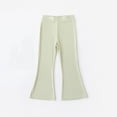 thumbnail image 4 of Nilvkv Girls Flare Pants, Leggings for Girls, Ice Silk Solid Bell Bottoms with Elastic Waist for Summer Casual Wear Green 5-6 Years, 4 of 8