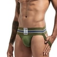 thumbnail image 4 of HUPOM Men'S Underwear Underwear For Men Pack Medium waist Elastic Waist Solid Thong Army Green XL, 4 of 9