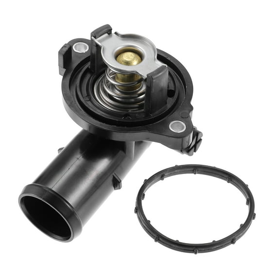 Engine Coolant Thermostat Housing Assembly for Dodge Challenger 05184977AE Plastic Metal Black
