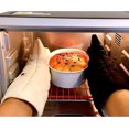 thumbnail image 3 of Kitchen Gloves Heat Resistant Oven Gloves Potholder and Glove for Cooking, Barbecue, Baking, Ivory and Black, Cat and Black Cat, Cat Lovers, 3 of 5