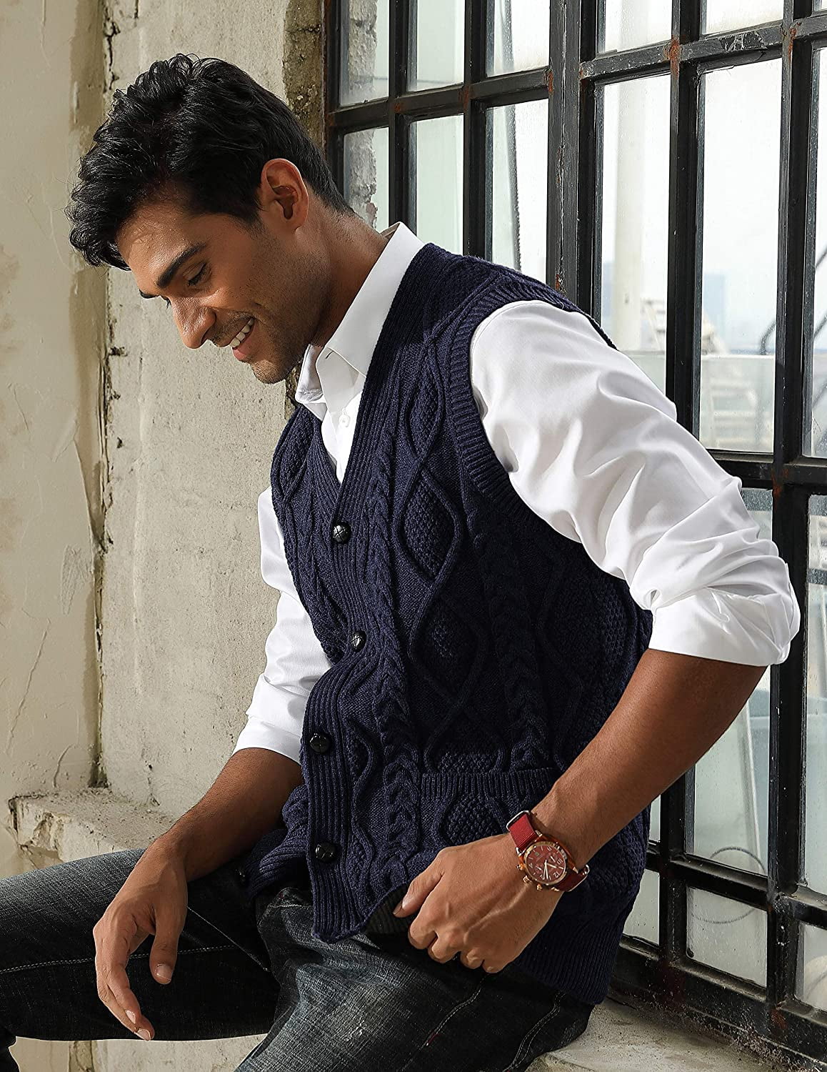 cardigan sleeveless vest
