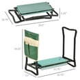 thumbnail image 4 of Outsunny Tabouret de Jardin à Genoux Pliable Banc 2 Coussinets à Genoux en Mousse EVA et 1 Grande Pochette à Outils, 4 of 10