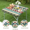 thumbnail image 4 of Heavy-Duty Bohemian Tablecloth 36x36 Square Cover with Reinforced Elastic Hem for Long-Lasting Outdoor Use, 4 of 6