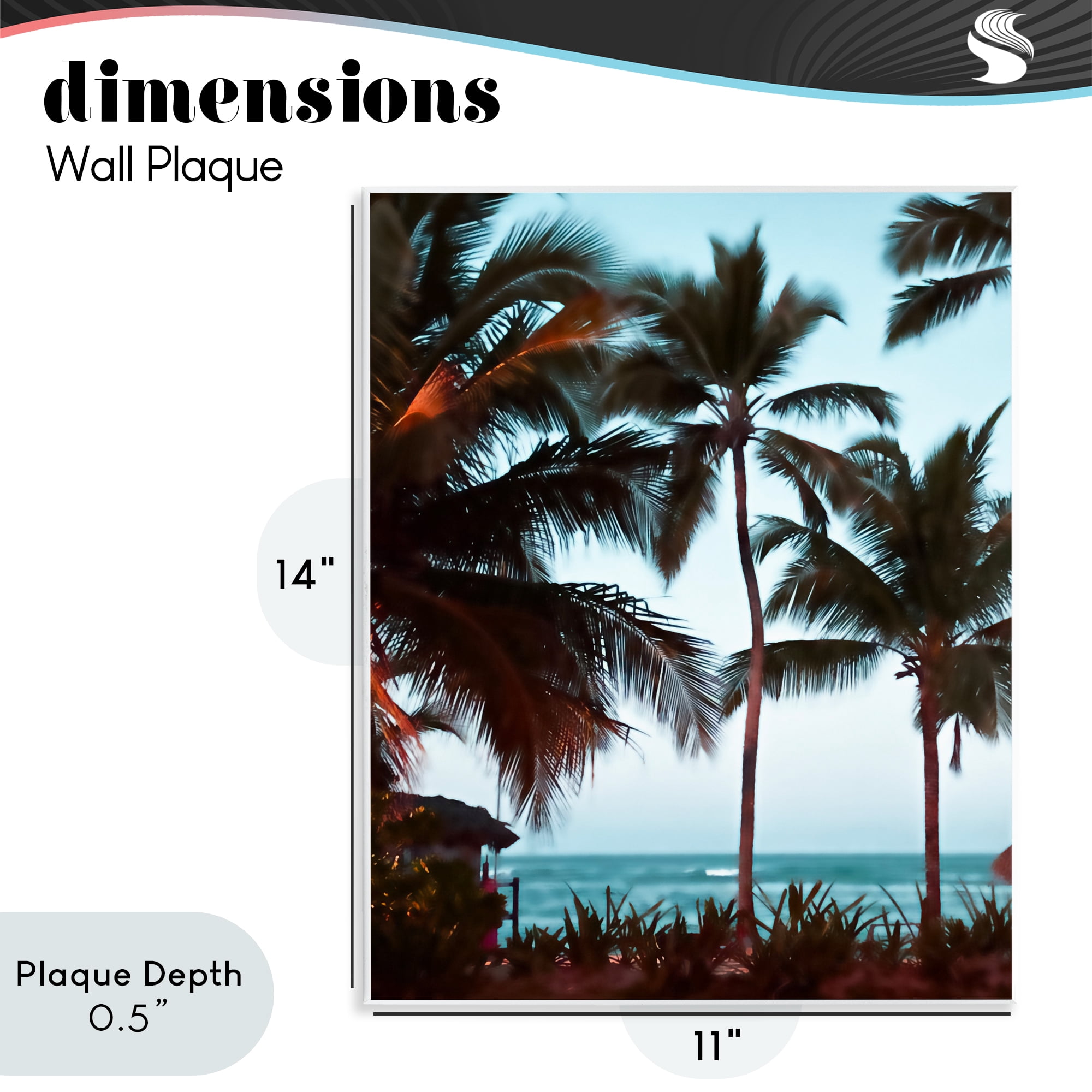 Stupell Industries Shady Palms Beachfront Wall Plaque Art, design by Noah Bay