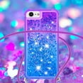 thumbnail image 4 of Funda para iPhone SE 2022/2020 Brillantina Líquida Divertida Reluciente y con Cristales en Movimiento Cuerpo Cruzado con Cordón Ajustable, 4 of 5