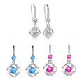 thumbnail image 4 of Pendientes Con Tachuelas De Diamantes, Pendientes Largos Creativos De Cuatro Hojas, Ganchos Para Las Orejas, Joyería Para Mujer, Regalos De Cumpleaños Y Navidad Para Mujeres Y Niñas Cateissary AP006754-02, 4 of 6