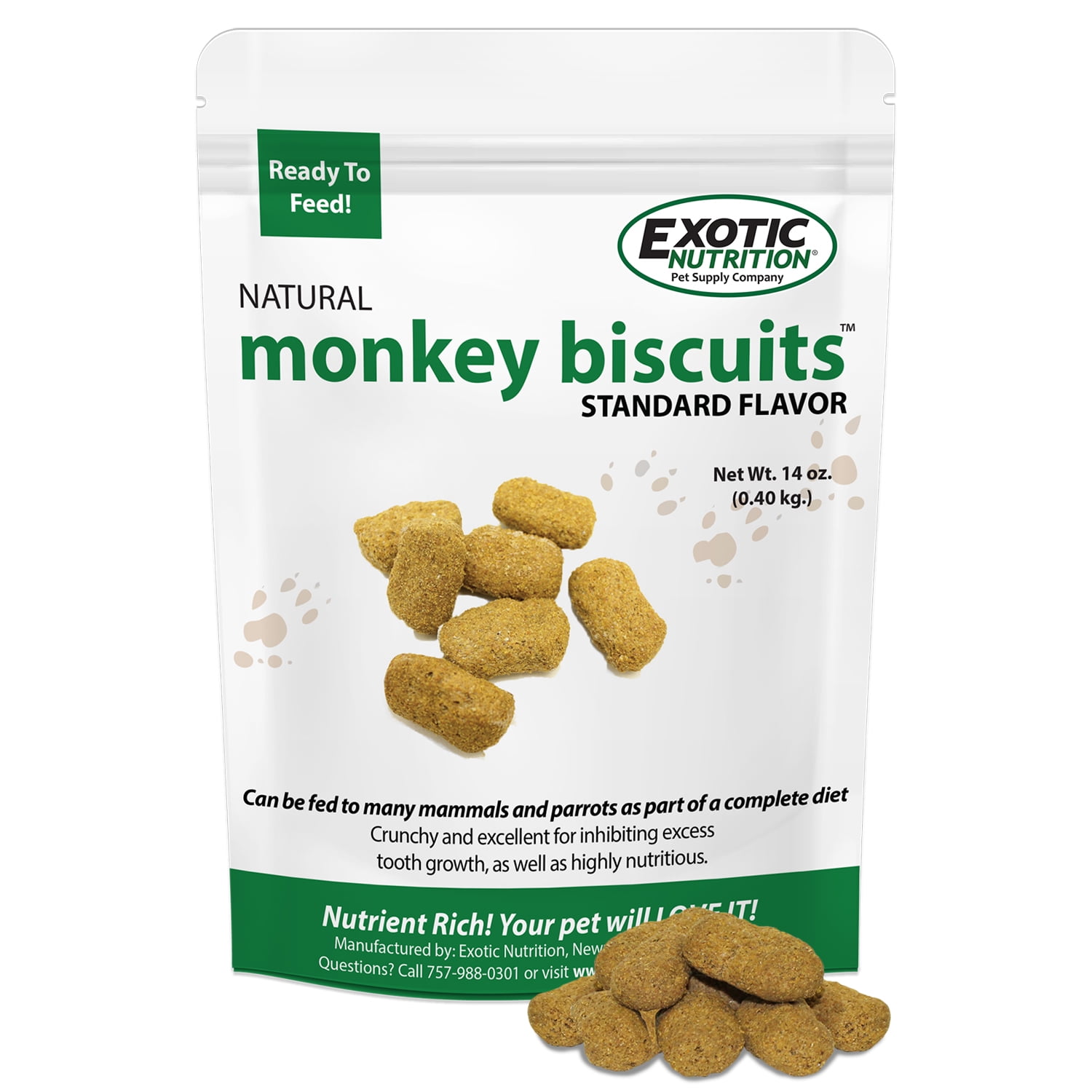 Exotic Nutrition Monkey Biscuits Standard 14 oz. Primate Food