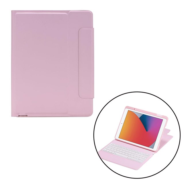 desmontable 110mAh con funda de material cuero Soporte para 2019 Soporte Ángulo de Ranuras antideslizantes Viaje shamjiam teclado bluetooth