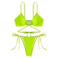 thumbnail image 3 of WILLBEST Traje de Baño Dama conjunto de Bikini de Mujer Tanga Bikini de Dos Piezas Traje de Baño Ajustable Sexy Traje de Baño con Anillo, 3 of 4