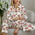 thumbnail image 6 of Uemuo Rose Flowers Pattern Womens Pajama Sets,PJ Set for Women,Pajamas for Women Logo,Long Sleeve Pajama Set for Women,Soft Long Sleeve Top With Pants-, 6 of 9