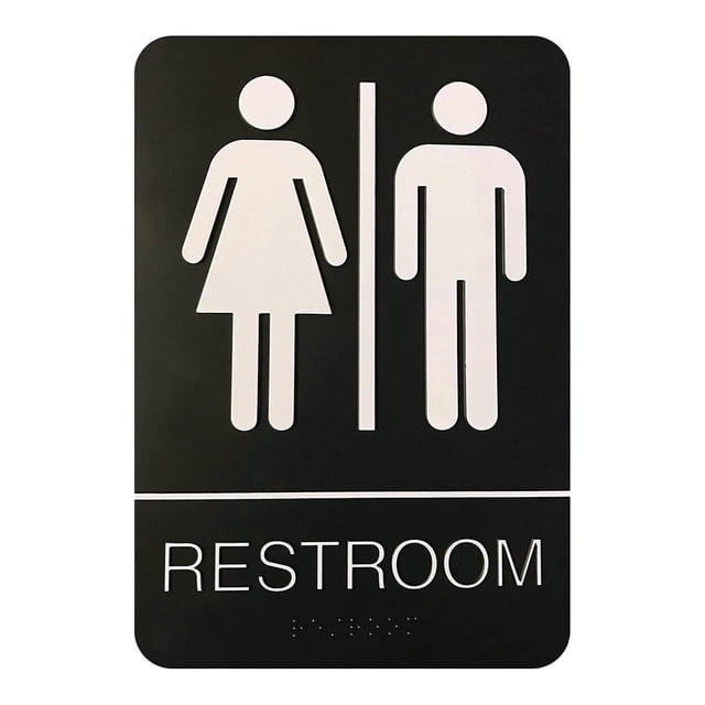 Abbracc Bathroom Sign Bathroom Signage Graphical Symbols Toilet Sign Wall Hanging Plaque Unisex